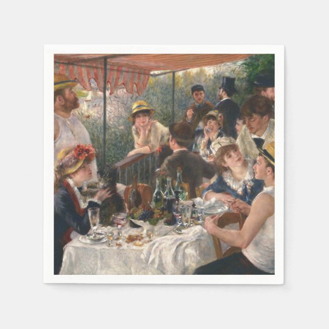 Servilleta De Papel Fiesta de Boating Luncheon - pintura de Renoir (Anverso)