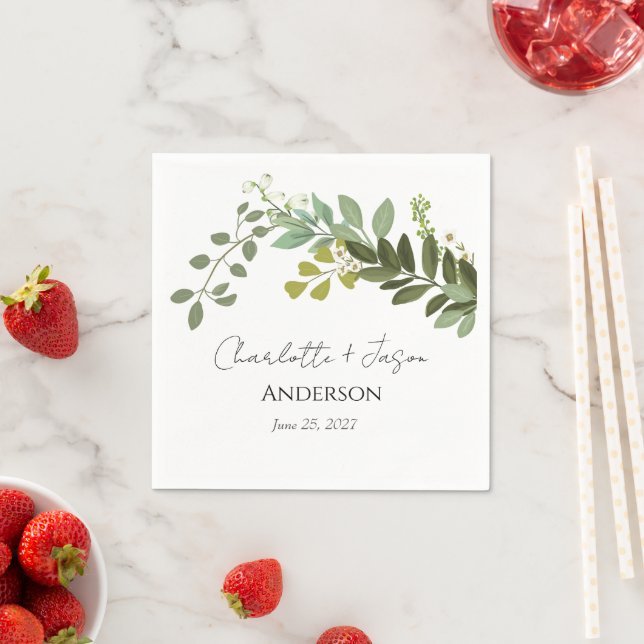 Servilleta De Papel Fiesta de bodas de vinas de vegetación follaje de  (In situ)