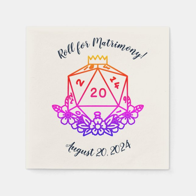 Servilleta De Papel Fiesta de bodas/fiesta de soltera de fantasía D&D (Anverso)