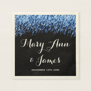 Servilleta De Papel Fiesta de bodas que cae las estrellas "Azul zafiro