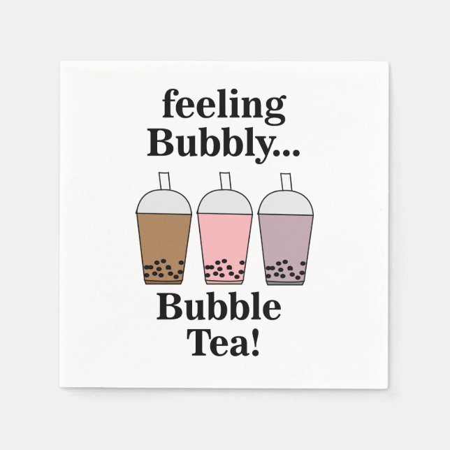 Servilleta De Papel Fiesta de Bubble Tea (Anverso)