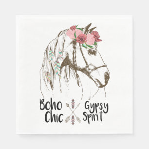 Servilleta De Papel Fiesta de Caballo Bonito Boho Occidental Ecuestre