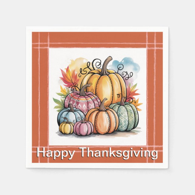 Servilleta De Papel Fiesta de calabaza (Anverso)