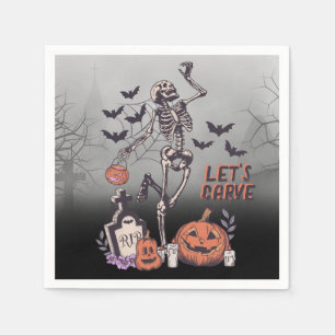 Servilleta De Papel Fiesta de calabaza tallador Personalizado Hallowee