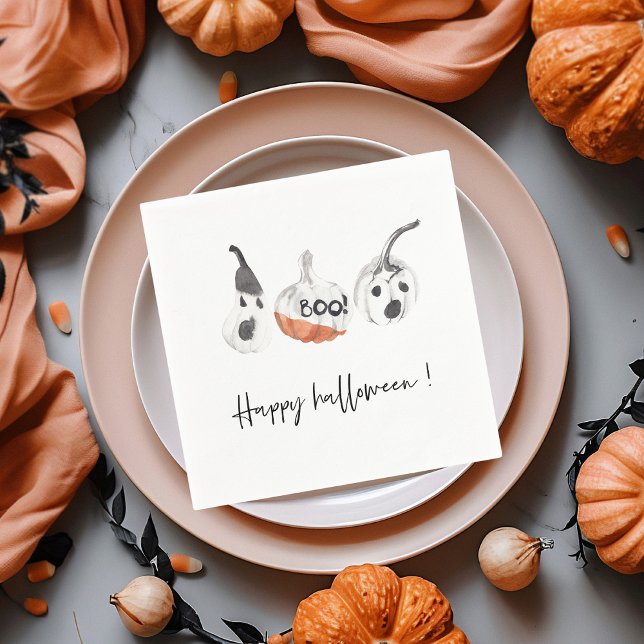 Servilleta De Papel Fiesta de calabazas fantasmales | Feliz Halloween (Subido por el creador)