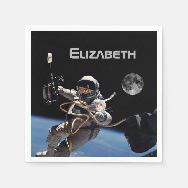 Servilleta De Papel Fiesta de Caminata Astronauta Personal (Anverso)