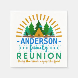 Servilleta De Papel Fiesta de Camping Funny Reunion | Nombre personali