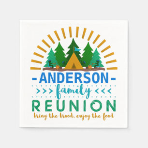 Servilleta De Papel Fiesta de Camping Funny Reunion   Nombre personali
