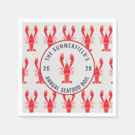 Servilleta De Papel Fiesta de Cangrejos de Río Verano Langosta Marisco