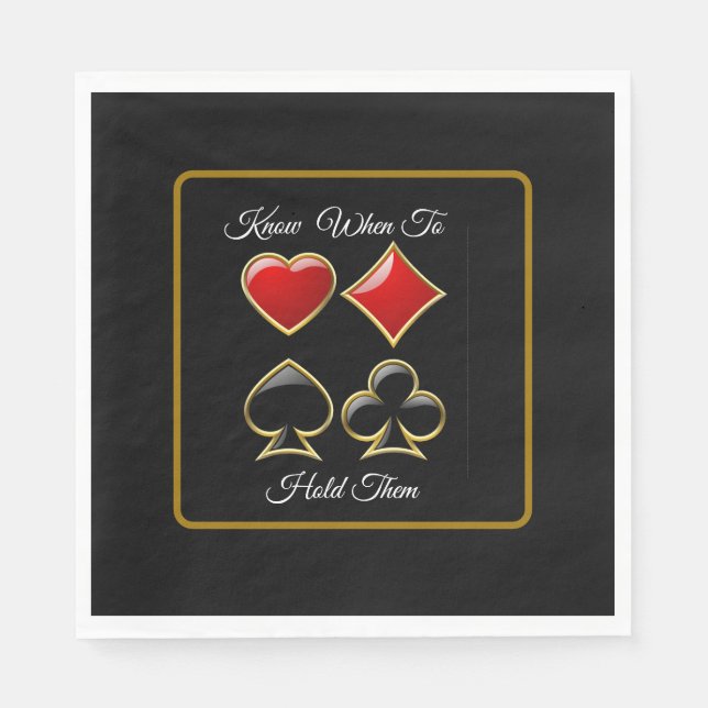 Servilleta De Papel Fiesta de cartas de Shark Poker (Anverso)