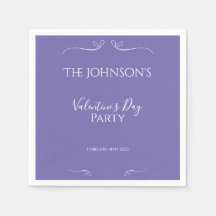 Fiesta de celebración de Día de San Valentín púrpu