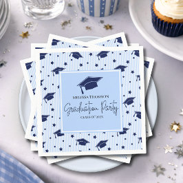 Servilleta De Papel Fiesta de Celebración de Graduación Azul Marino Mo