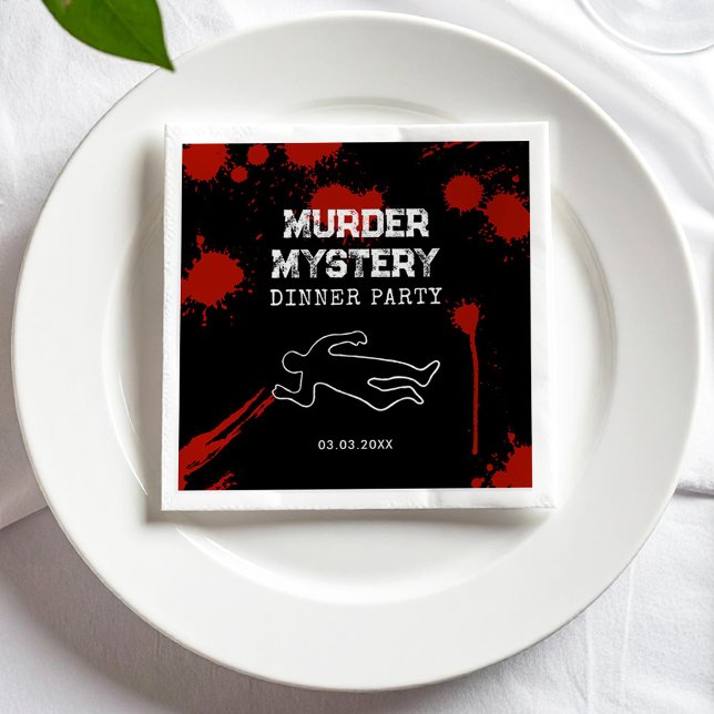 Servilleta De Papel Fiesta de cena misteriosa con manchas de sangre (Subido por el creador)