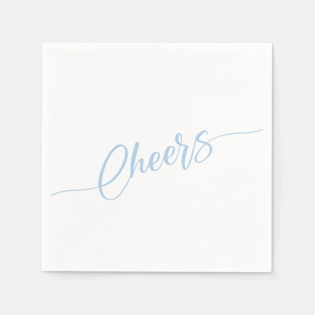 Servilleta De Papel Fiesta de Cheers con Letra Elegante (Anverso)