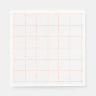 Servilleta De Papel Fiesta de Chica Elegante de Cuadros Rosa Suave