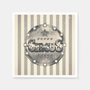Servilleta De Papel Fiesta de circo vintage con rayas a rayas evento p