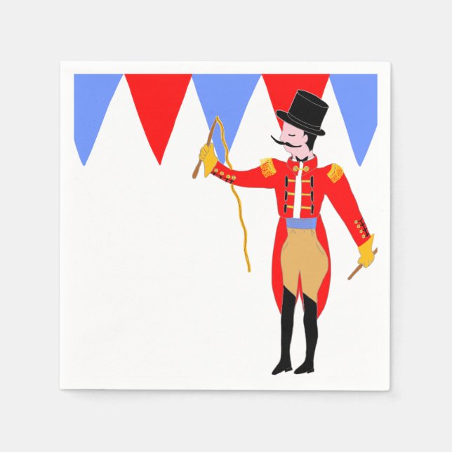Servilleta De Papel Fiesta de Circus Ring Master Circus (Anverso)