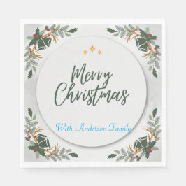 SERVILLETA DE PAPEL FIESTA DE COCKTAIL DE BOHO GREEN NAVIDADES PEROSAN