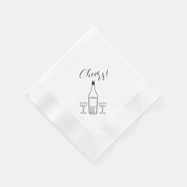 Servilleta De Papel Fiesta de cócteles de Cheers (Borde)
