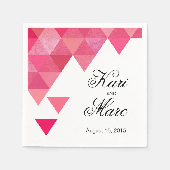 Servilleta De Papel Fiesta de cócteles de triángulos geométricos | fuc (Anverso)