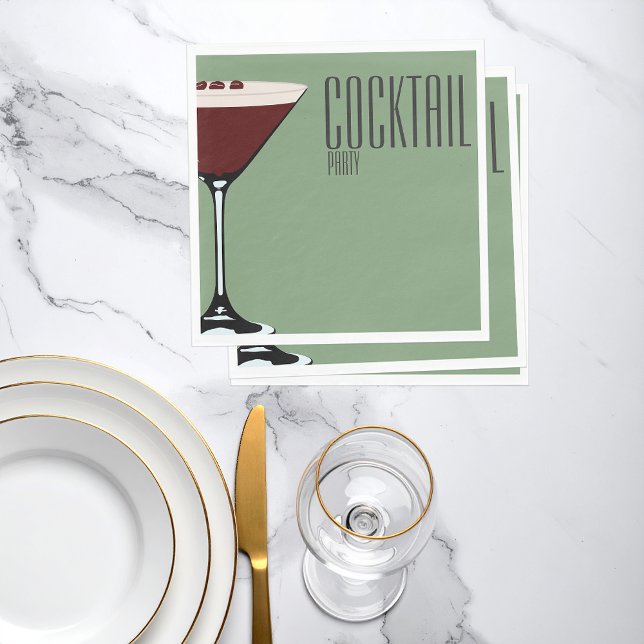 Servilleta De Papel Fiesta de cócteles Espresso Martini Napkin (Subido por el creador)