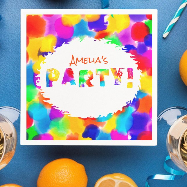 Servilleta De Papel Fiesta de color de arcoiris personalizado (Subido por el creador)