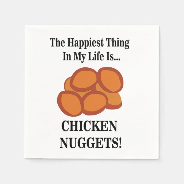 Servilleta De Papel Fiesta de comida rápida de nuggets de pollo (Anverso)