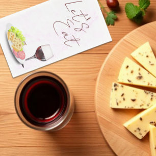 Servilleta De Papel Fiesta de compromiso con vino y charcutería