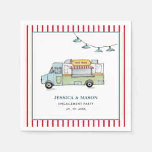 Servilleta De Papel Fiesta de compromiso de Food Truck, cena de ensayo