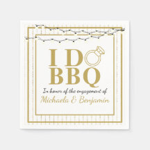 Fiesta de compromiso I Do BBQ Gold para parejas