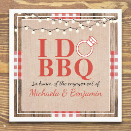 Servilleta De Papel Fiesta de compromiso Rustic I Do BBQ para parejas
