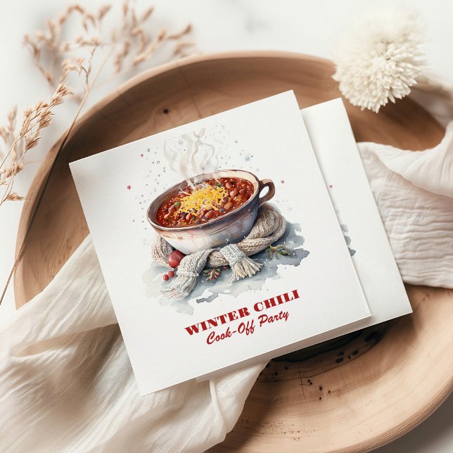 Servilleta De Papel Fiesta de Concurso de Chili de Invierno | Mesa de  (Subido por el creador)