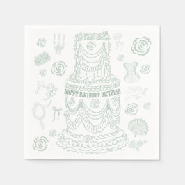 Servilleta De Papel Fiesta de Coquette Renacimiento Suave de Rococo co