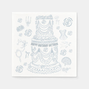 Servilleta De Papel Fiesta de Coquette Renacimiento Suave de Rococo co