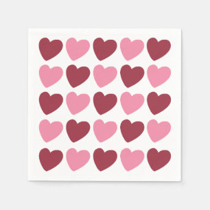 Servilleta De Papel Fiesta de Corazones de Amor Rosados