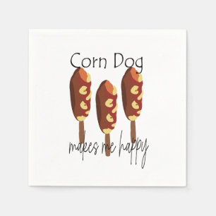 Servilleta De Papel Fiesta de Corndog Me Hace Feliz