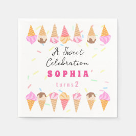 Servilleta De Papel Fiesta de crema de hielo dulce