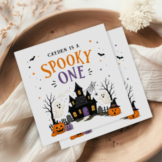 Servilleta De Papel Fiesta de cumpleaños 1 Spooky One Halloween