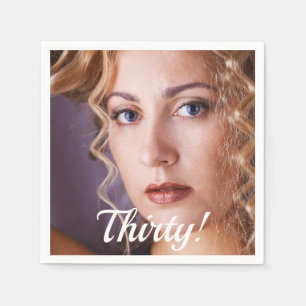 Servilleta De Papel fiesta de cumpleaños 30 mujer guionista de foto