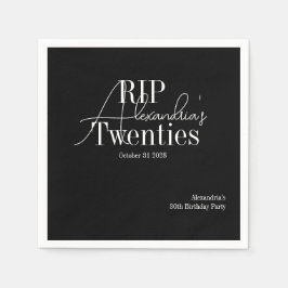 Servilleta De Papel Fiesta de cumpleaños 30 personalizada RIP 20s