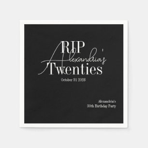 Servilleta De Papel Fiesta de cumpleaños 30 personalizada RIP 20s
