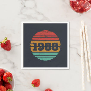 Servilleta De Papel Fiesta de cumpleaños 35 vintage personalizada
