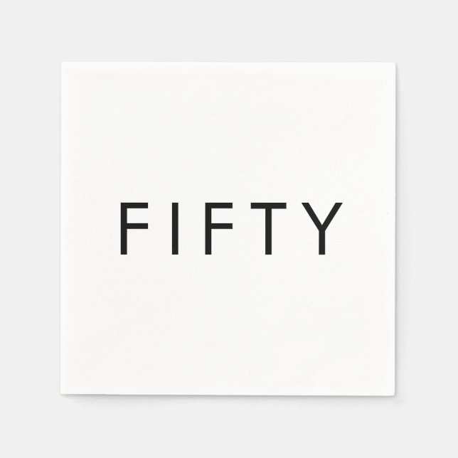 Servilleta De Papel Fiesta de cumpleaños 50 (Anverso)