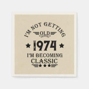 Servilleta De Papel Fiesta de cumpleaños 50 de vintage personalizada