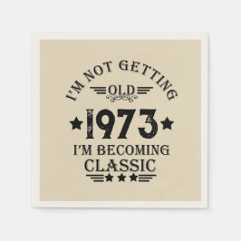 Servilleta De Papel Fiesta de cumpleaños 50 vintage personalizada