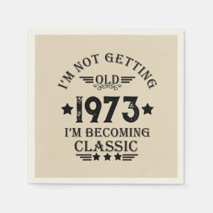 Servilleta De Papel Fiesta de cumpleaños 50 vintage personalizada