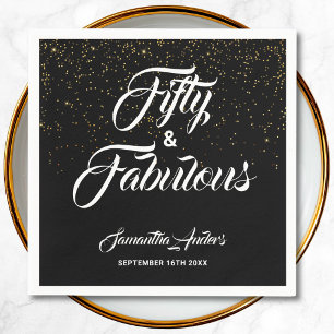 Servilleta De Papel Fiesta de cumpleaños 50 y fabuloso