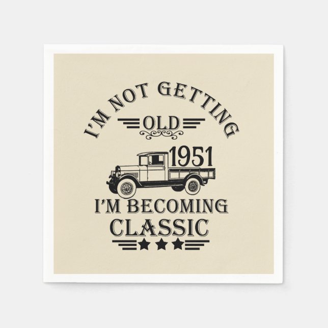 Servilleta De Papel Fiesta de cumpleaños 65º de cosecha personalizada (Anverso)