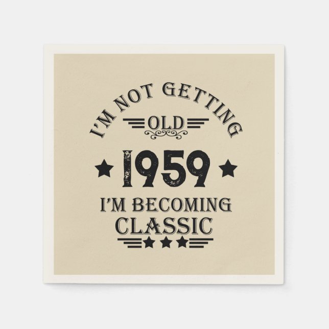 Servilleta De Papel Fiesta de cumpleaños 65º de cosecha personalizada (Anverso)