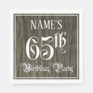 Servilleta De Papel Fiesta de cumpleaños 65 — Guión de fantasía,